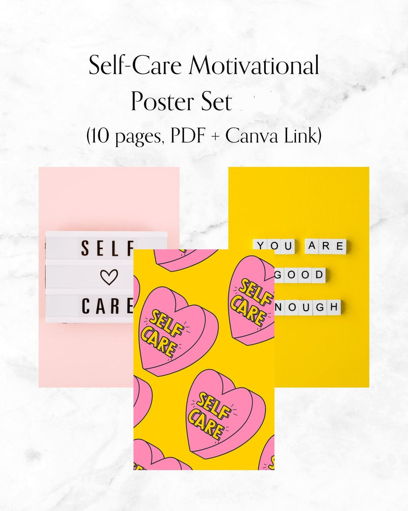 Self-Care Motivational Poster Set